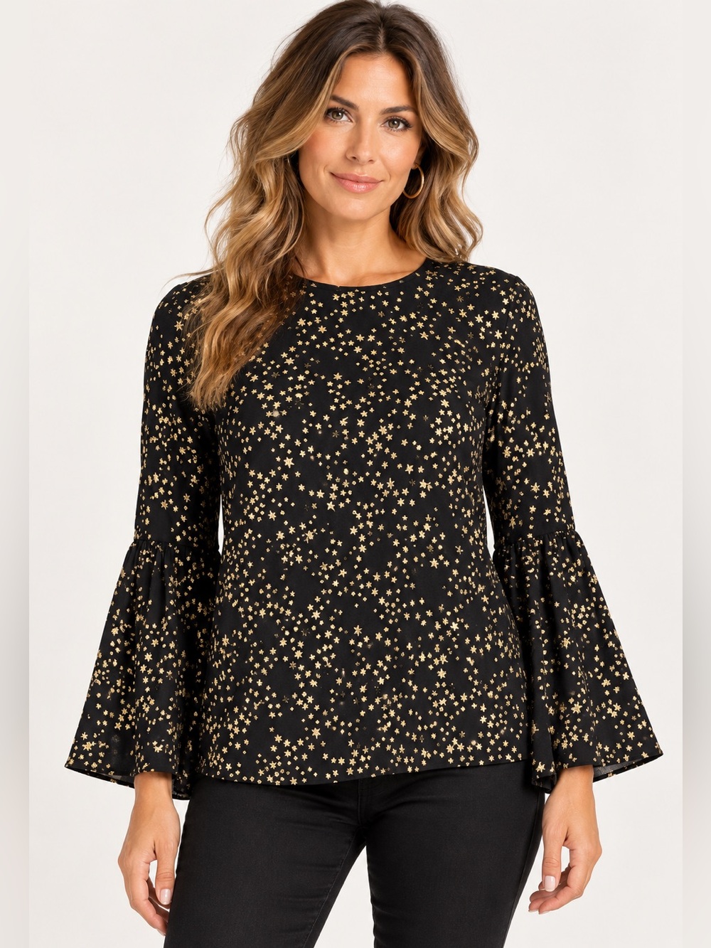 Michael Kors gold glitter starry night top, small